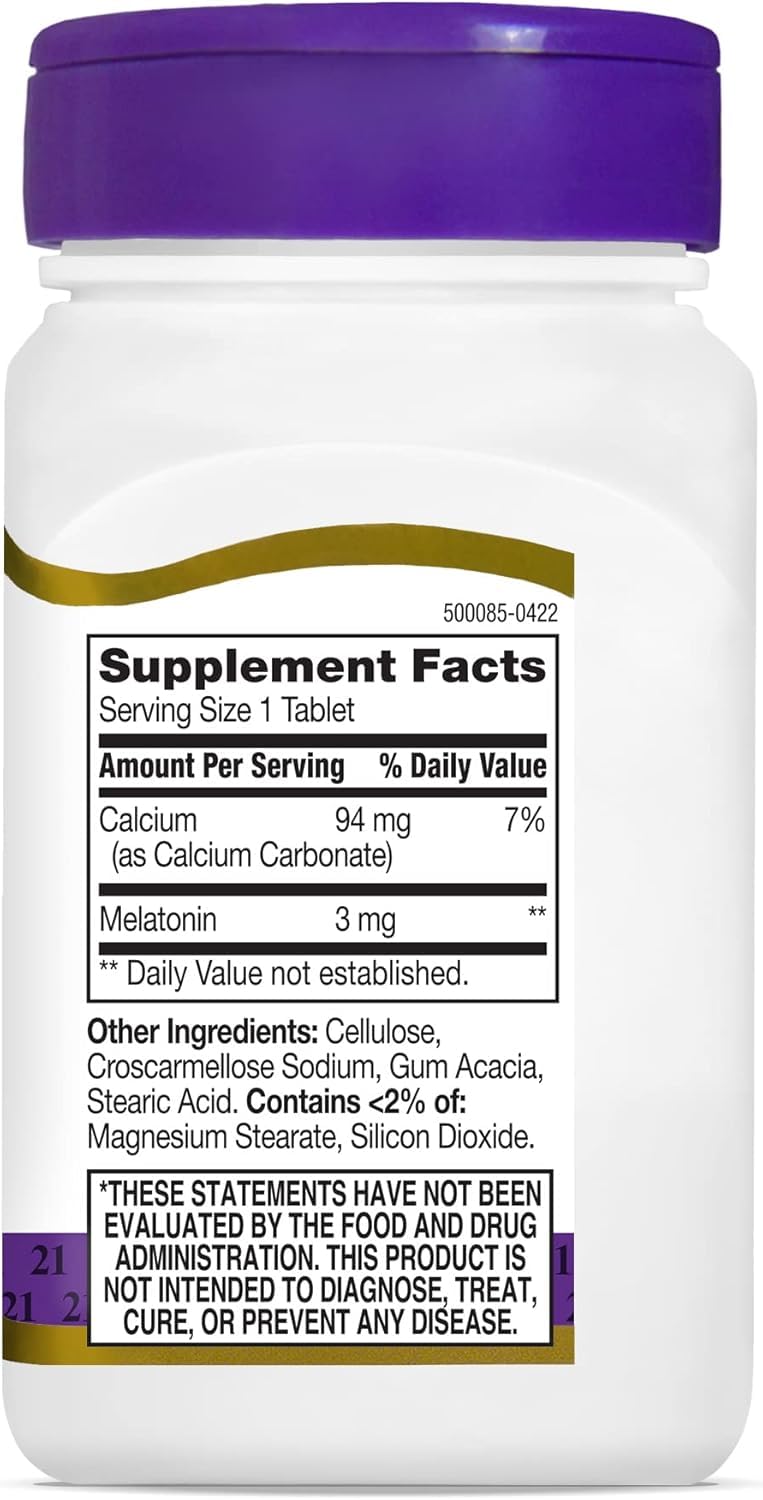 21st Century Melatonin 3 mg Sleep Support - 180 Tablets - image 5