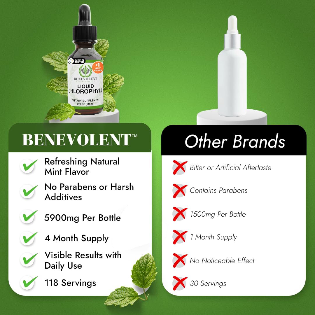 Benevolent Nourishment Chlorophyll Liquid Drops Peppermint - 2 Fl Oz - image 9