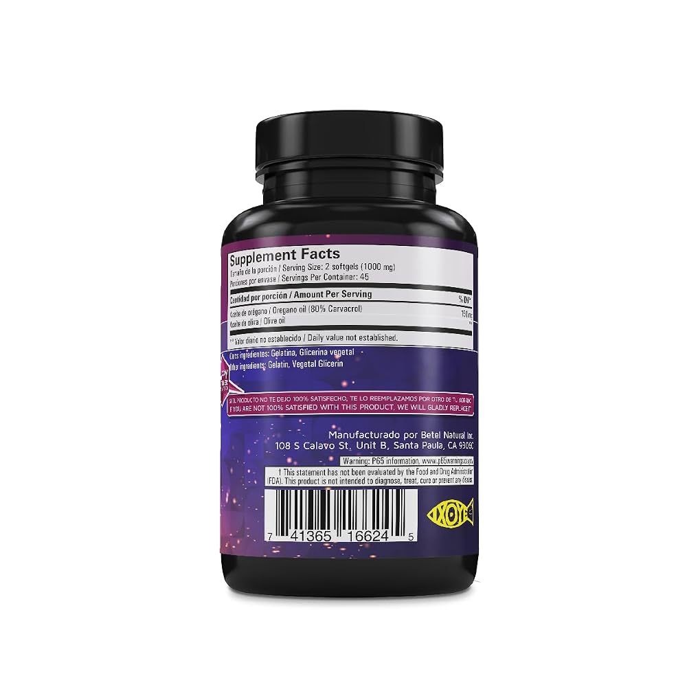 Betel Natural Xtermina Hongos Oregano Oil Softgels - 90 Softgels - image 2