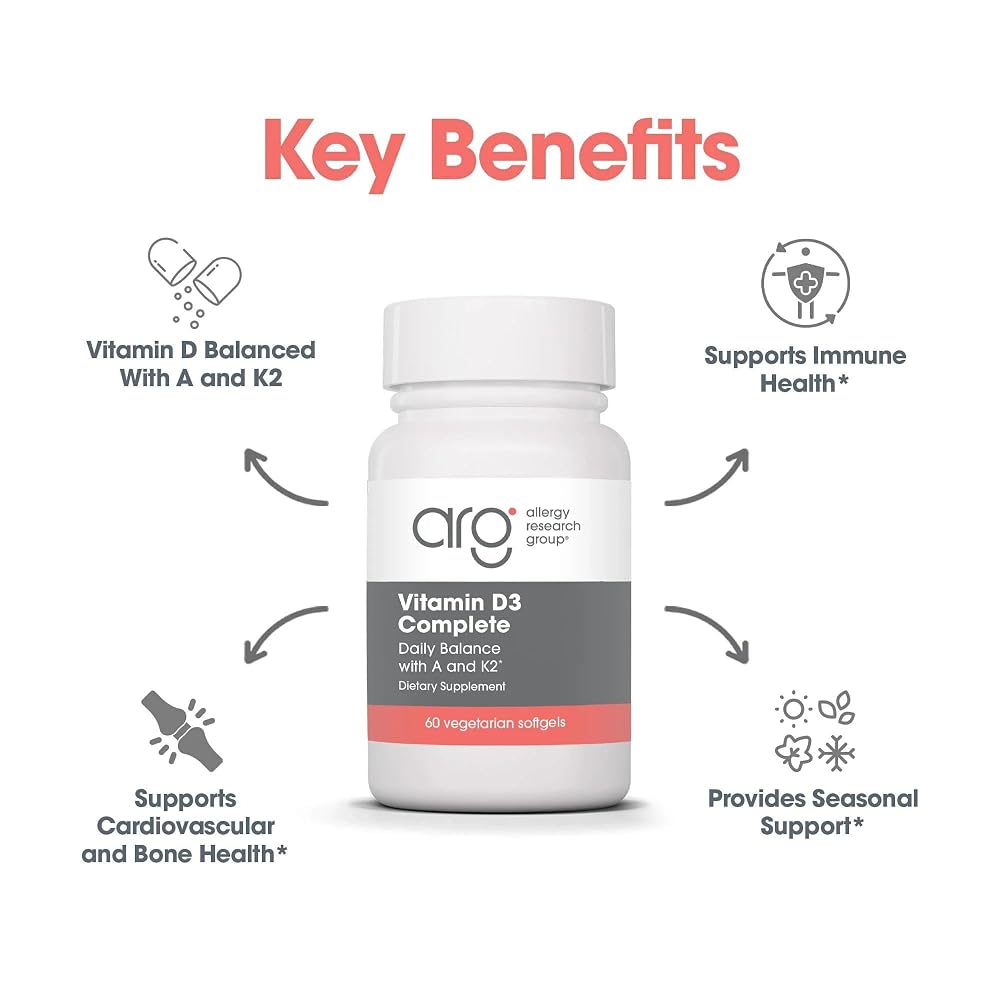 Allergy Research Group Vitamin D3 Complete - 60 Softgels - image 5