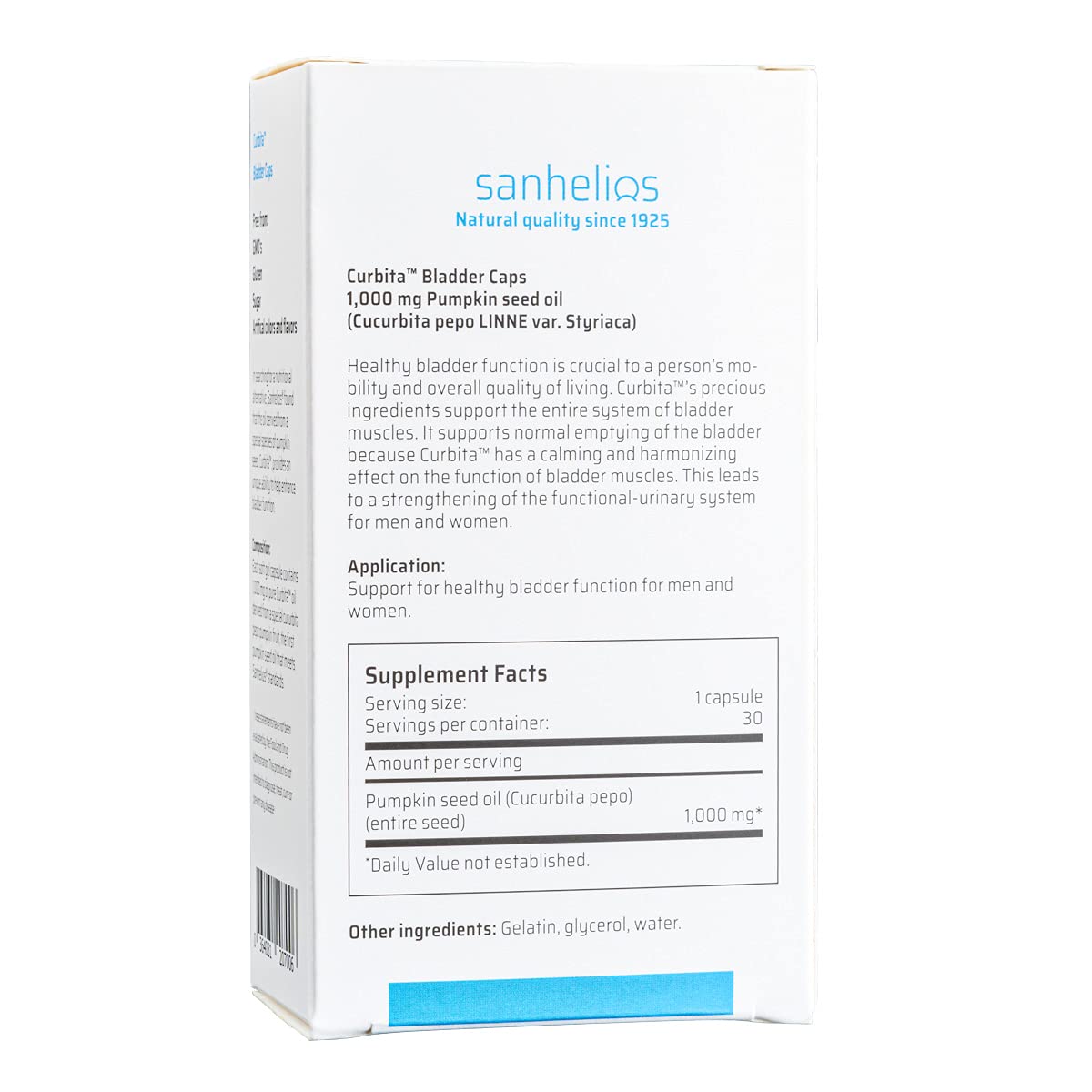 Sanhelios Curbita Bladder Caps Pumpkinseed Oil - 30 Softgels - image 2