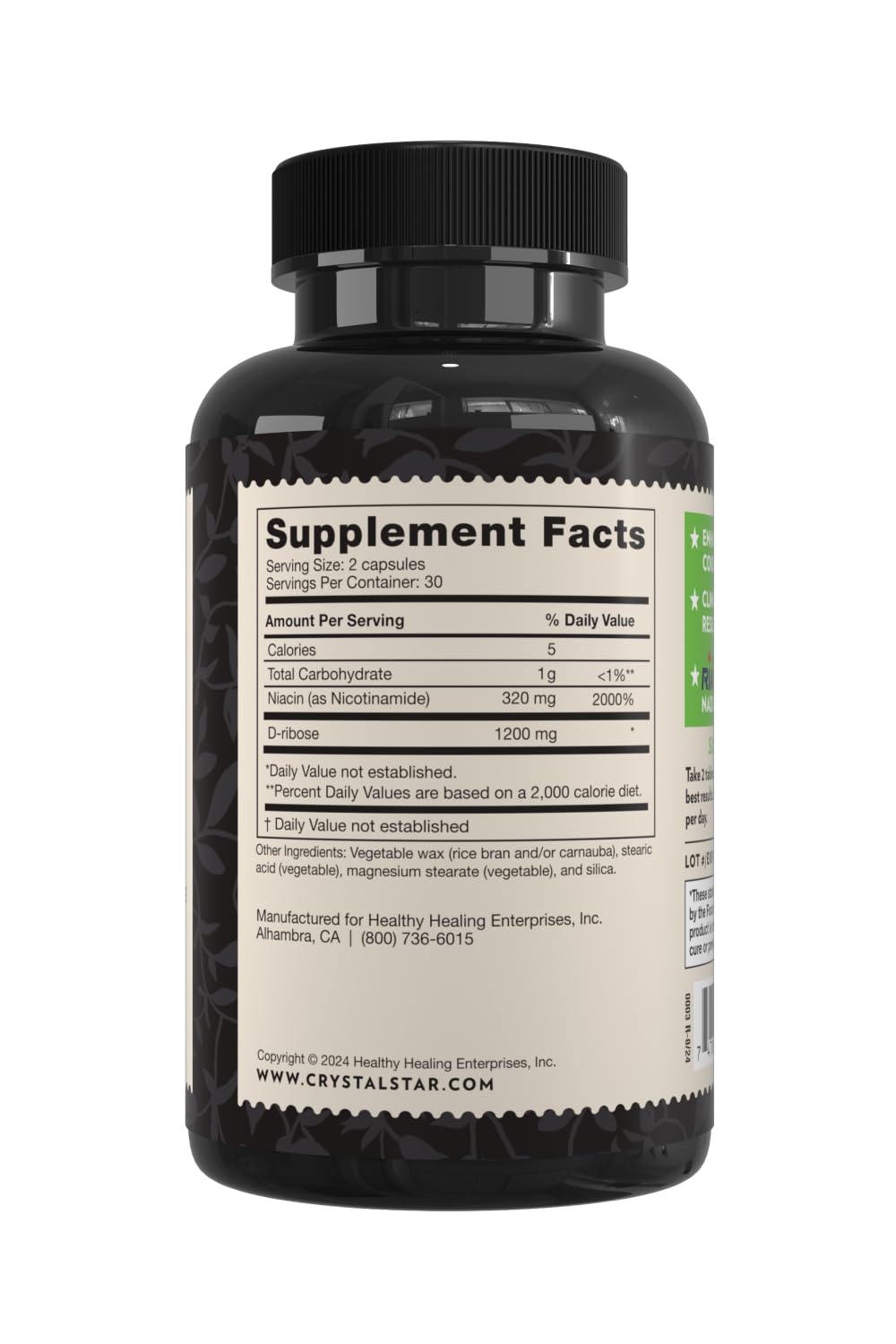 Crystal Star NAD+ Tablets for Cellular Energy & Healthy Aging - 60 Tablets - image 3
