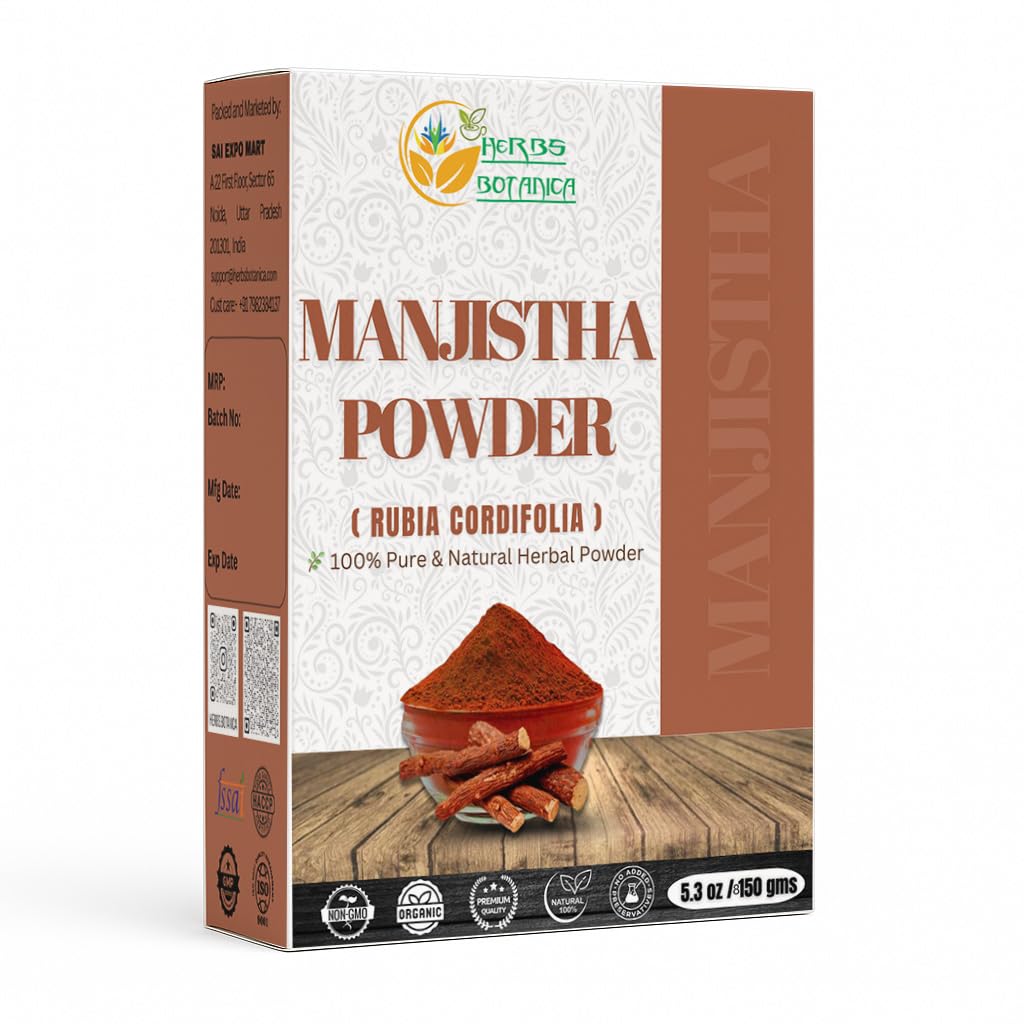 Herbs Botanica Manjistha Root Powder 100% Pure - 5.3 oz