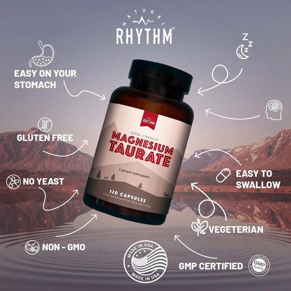 Natural Rhythm Magnesium Taurate 750mg - 120 Capsules - image 4