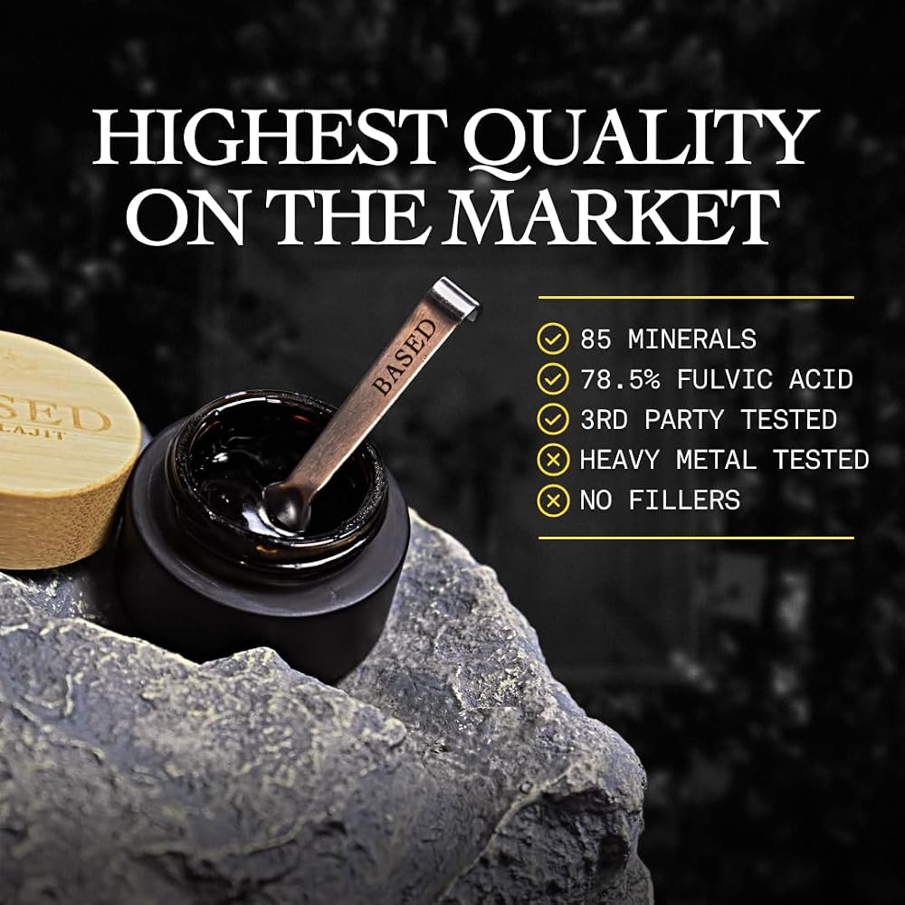 Based Supplements Shilajit Resin Energy & Immune Support - 60 Servings - image 3