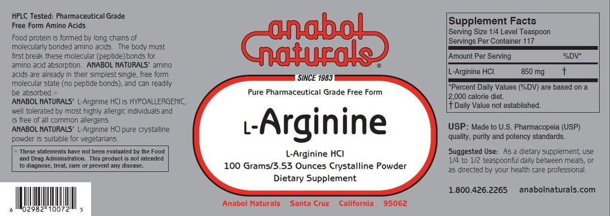 Anabol Naturals Nitric Oxide Stack L-Arginine & L-Citrulline Powder - image 2