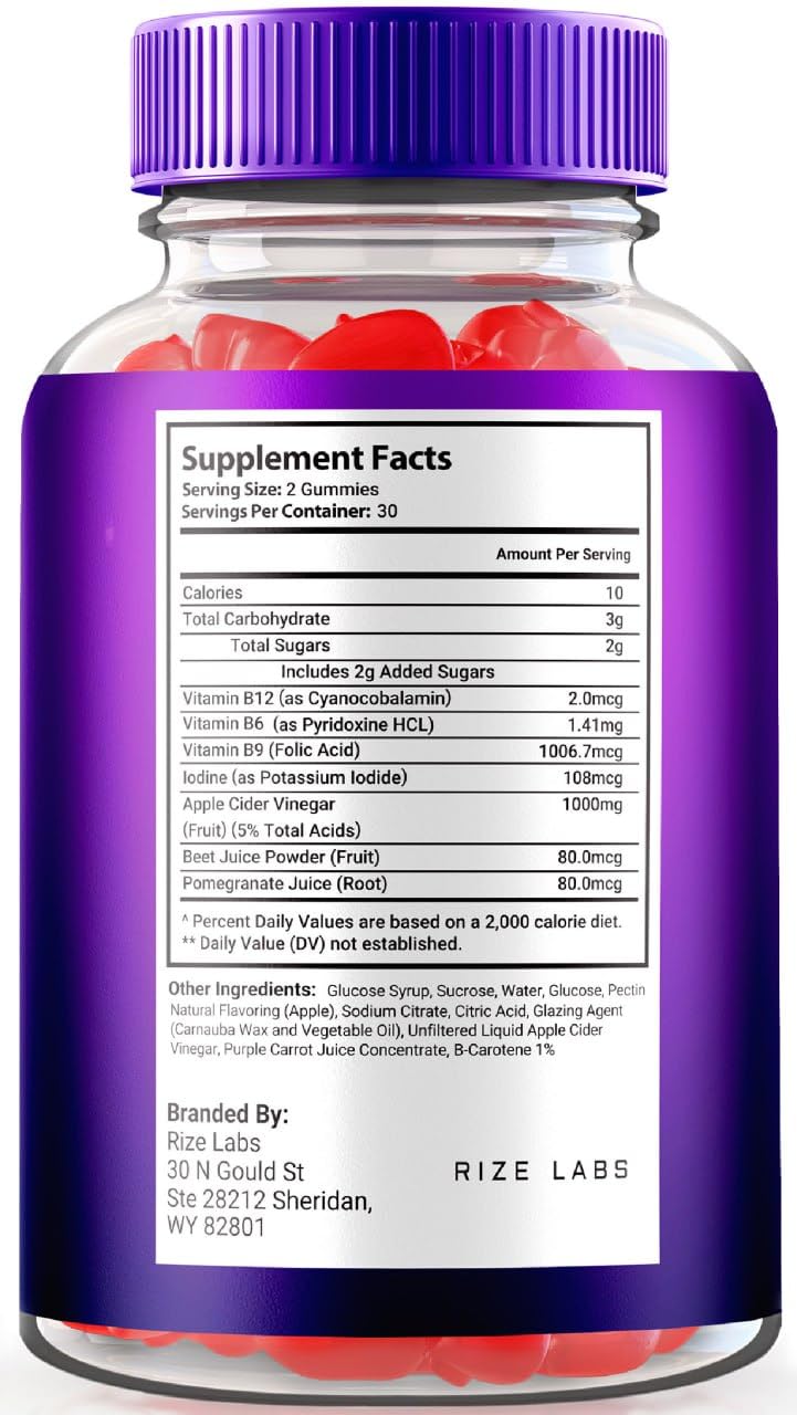 rize labs Royal Keto Gummies Apple Cider Vinegar - 300 Gummies - image 2