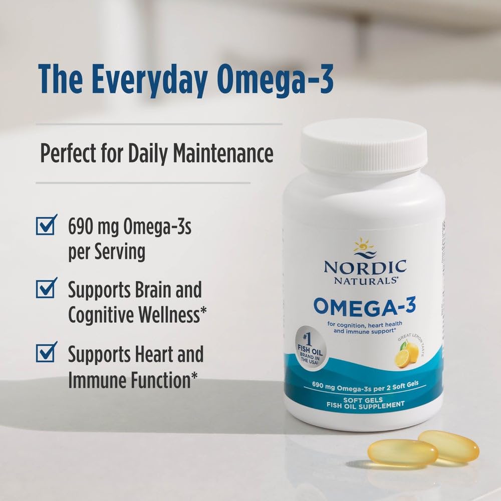Nordic Naturals Omega-3 Soft Gels - Omega-3 Essential Fatty Acids Aid