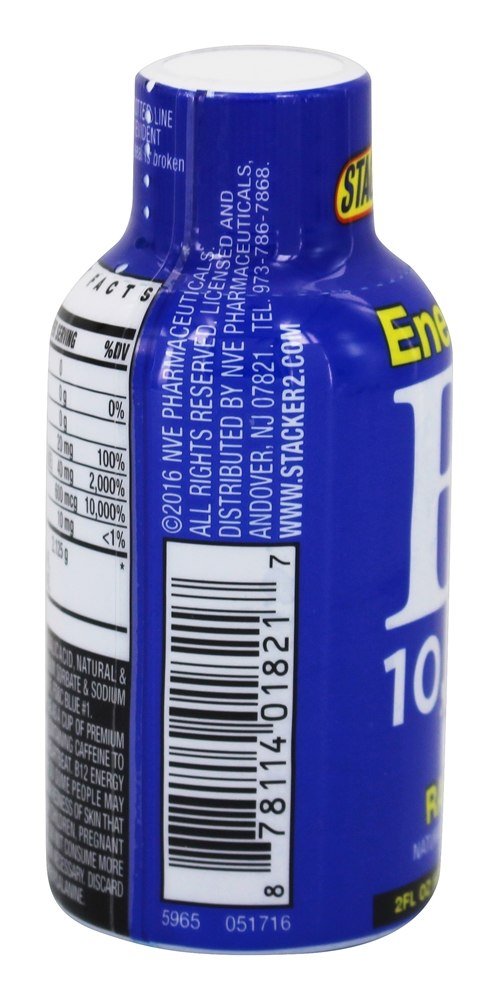 Stacker 2 Blue Raspberry B12 Energy Shot - 12 Pack - image 3