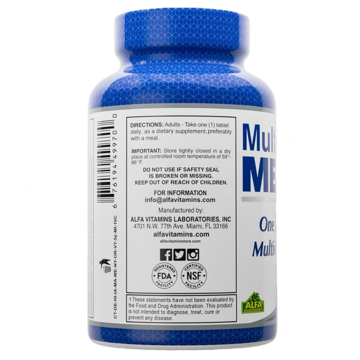 ALFA VITAMINS Multi Men Vitamins with Amino Acids - 100 Tablets - image 4