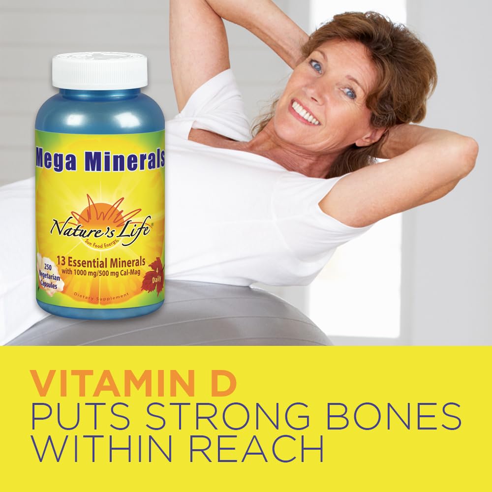 Nature's Life Mega Minerals Complex Multi Mineral - 250 Vegetarian Capsules - image 3