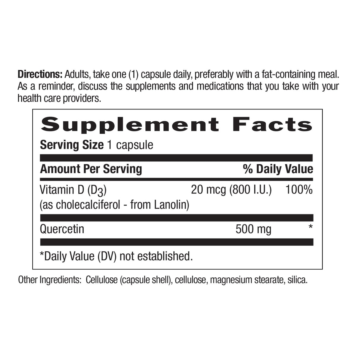 Country Life Quercetin 500mg with Vitamin D3 Immune Support - 90 Capsules - image 3