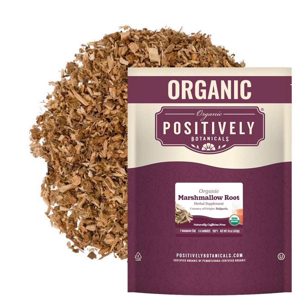 Organic Positively Tea Company Marshmallow Root Herbal Tea - 16 Ounce
