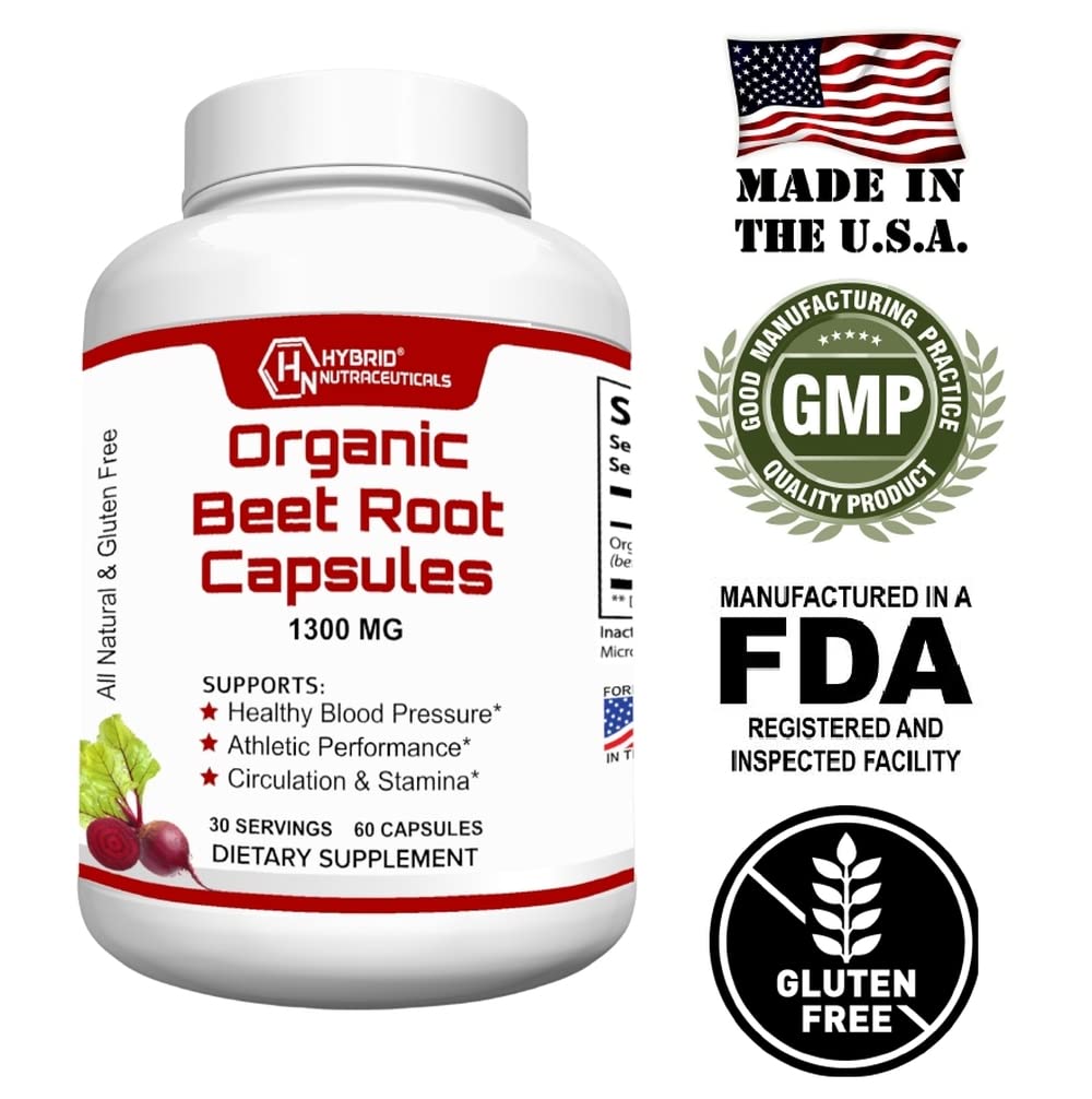 Hybrid Nutraceuticals Organic Beet Root 1300mg - 60 Capsules - image 4