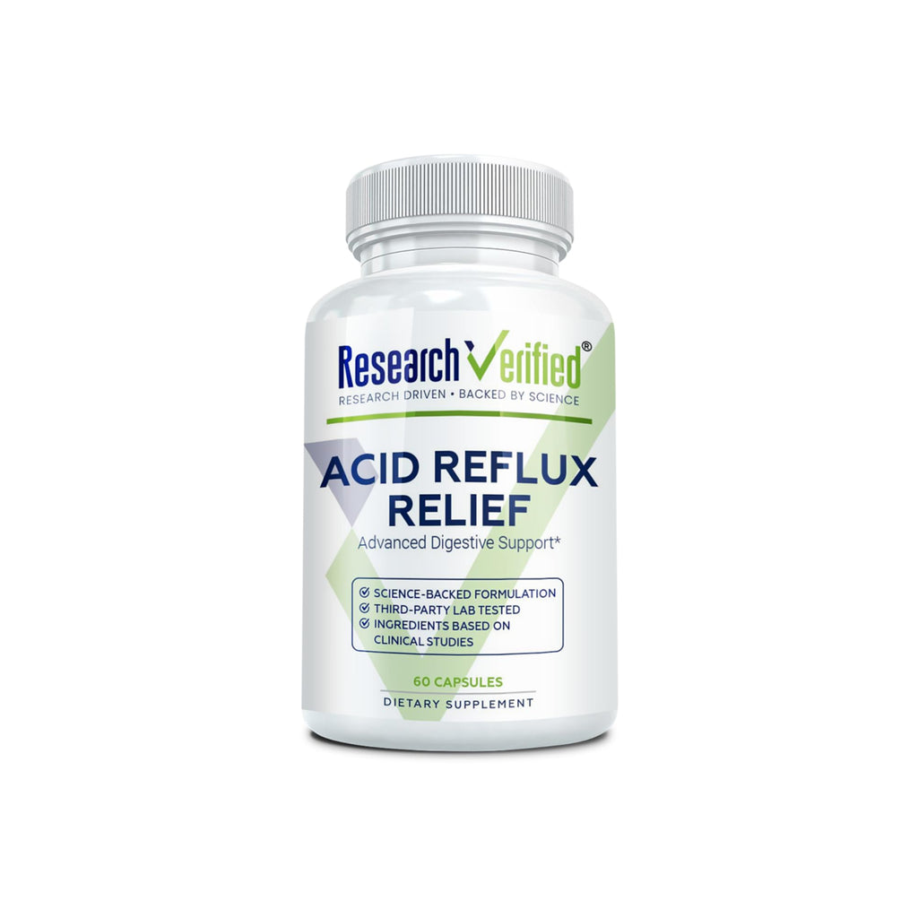 Research Verified Acid Reflux Relief - 60 Vegetarian Capsules