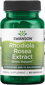 Swanson Rhodiola Rosea Extract Standardized - 60 Capsules