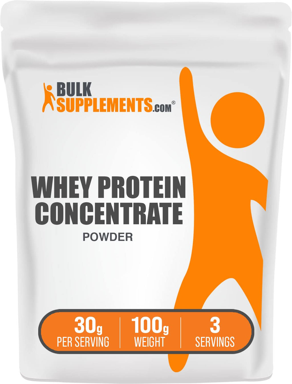 BulkSupplements Whey Protein Concentrate Powder Unflavored - 100g