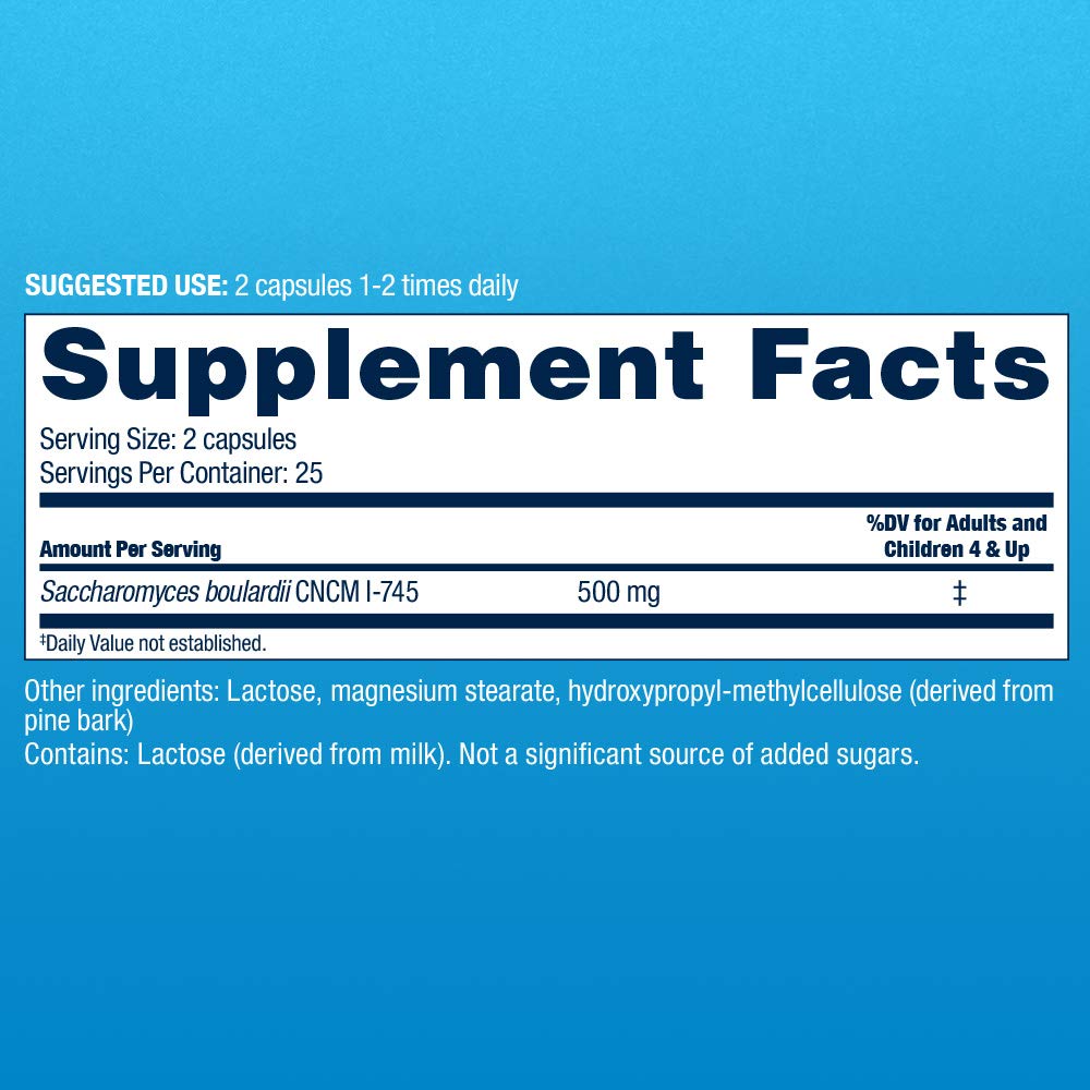 Florastor Daily Probiotic Supplement Saccharomyces Boulardii - 54 Capsules - image 4