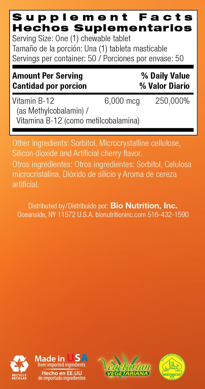 Bio Nutrition B-12 Sublingual Tablet - 50 Tablets - image 7