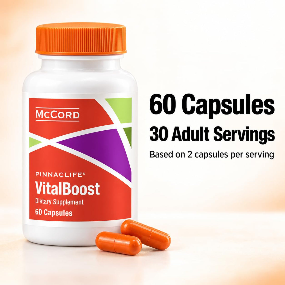 Pinnaclife McCord VitalBoost Energy & Immunity Supplement - 60 Capsules - image 6