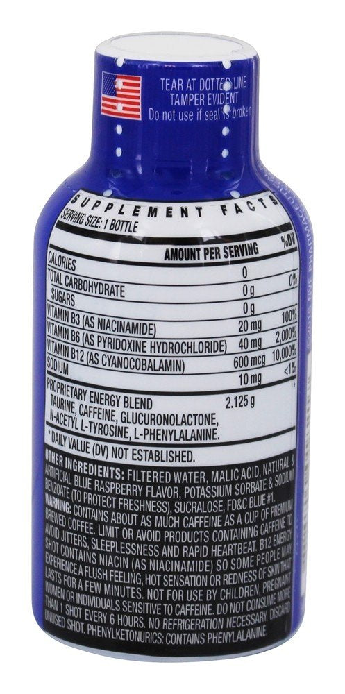 Stacker 2 Blue Raspberry B12 Energy Shot - 12 Pack - image 2