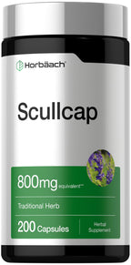 Horbäach Skullcap Herb Extract - 200 Capsules