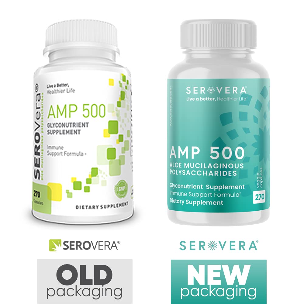 SEROVERA AMP Organic Aloe Glyconutrient Supplement - 270 Capsules - image 7
