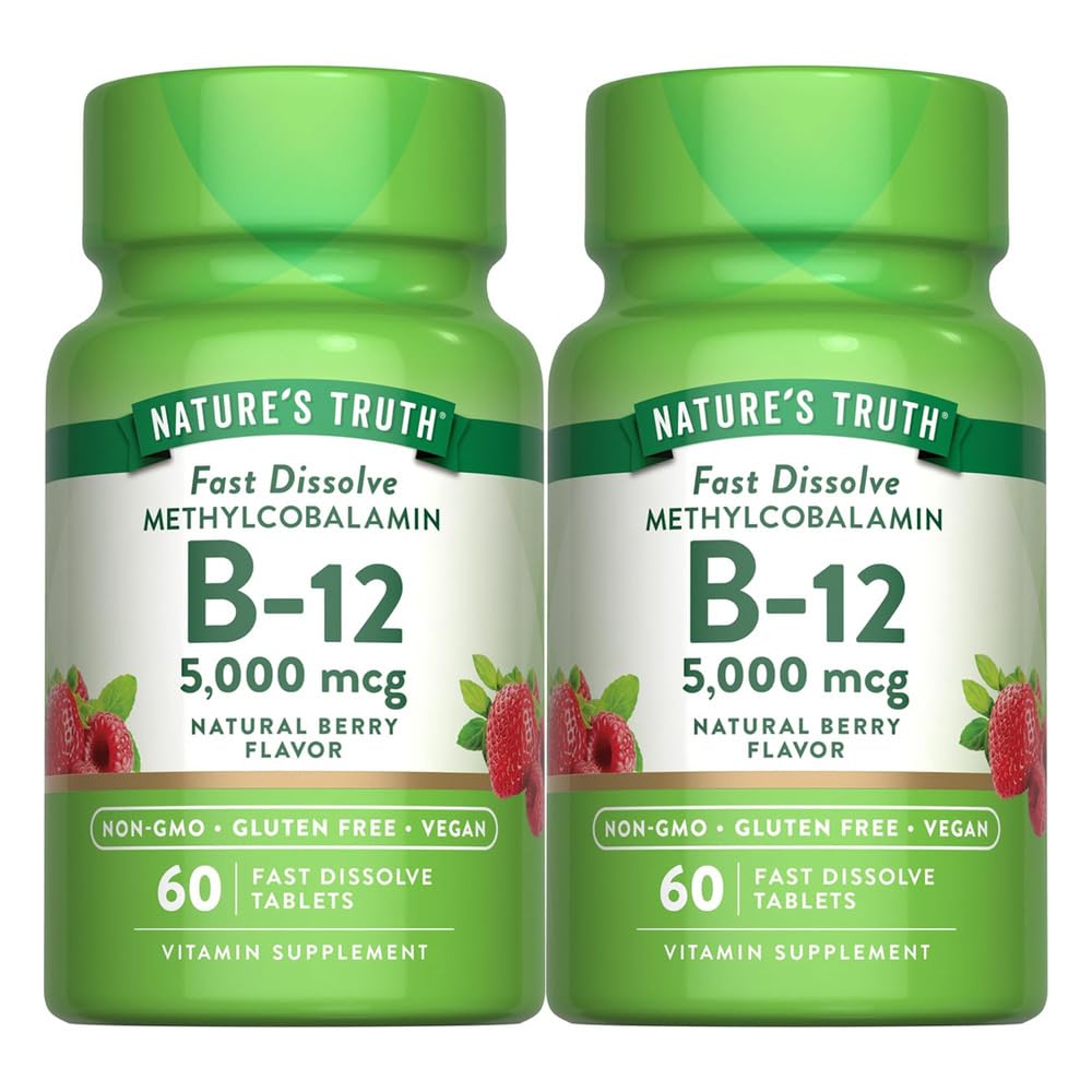 Nature's Truth Sublingual Methylcobalamin B-12 5000mcg - 120 Tablets