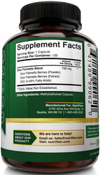 NutriFlair Saw Palmetto Extract 750mg - 120 Capsules - image 5