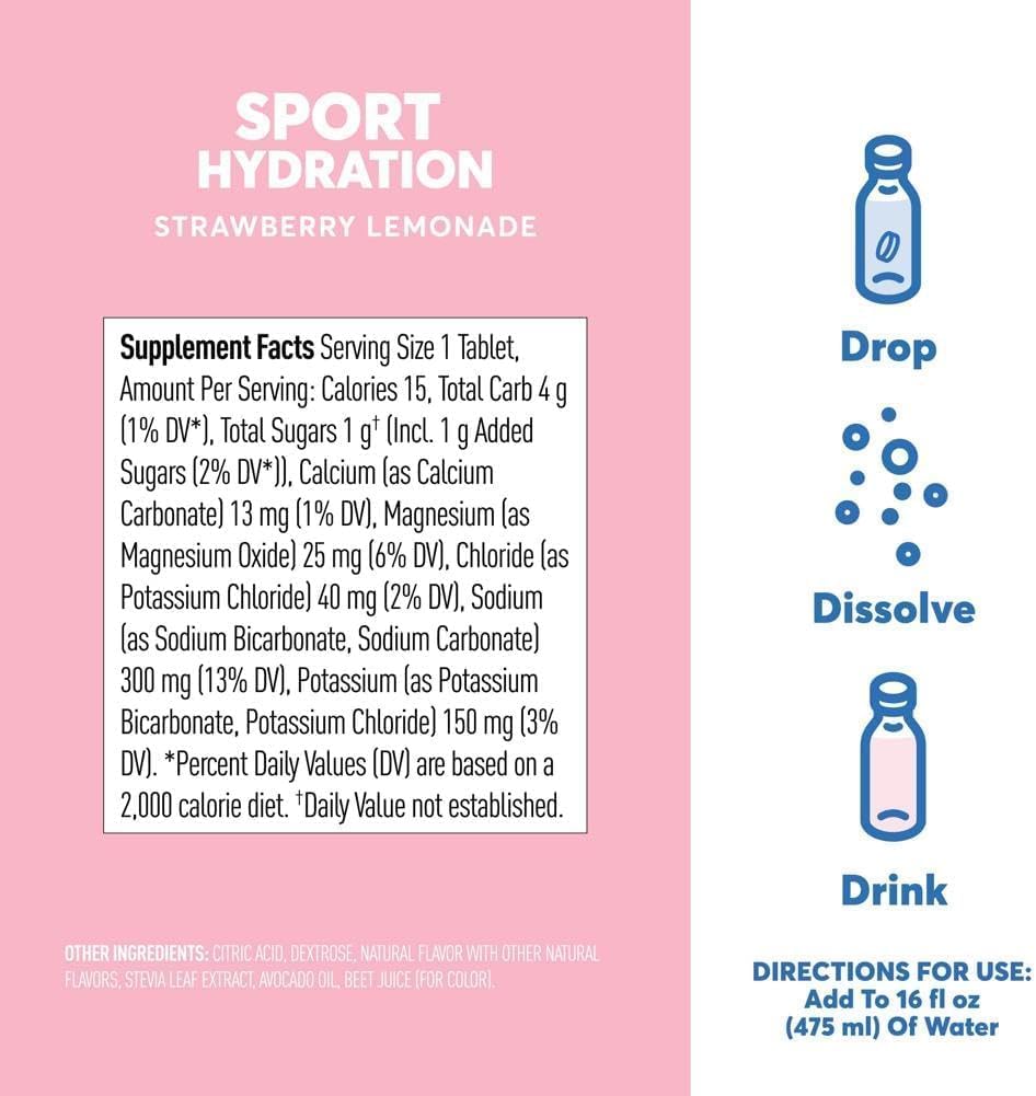 Nuun Active Strawberry Lemonade Electrolyte Tablets - 60 Count - image 3