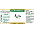 Nature's Bounty Zinc 50 mg Caplets - 600 Count (Pack of 6) - image 4