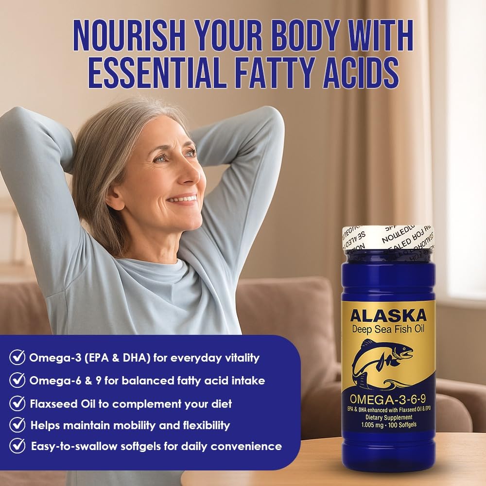 NCB Alaska Deep Sea Fish Oil Omega 3-6-9 - 100 Softgels - image 4