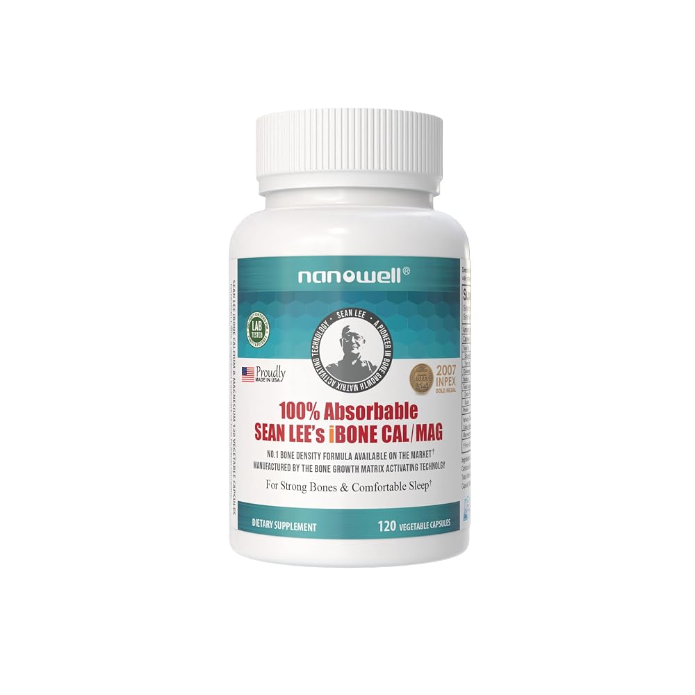 NANOWELL iBone Cal Mag Calcium Magnesium Supplement - 120 Capsules - image 2