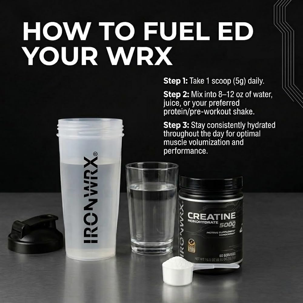 IRONWRX Creatine Monohydrate Powder Unflavored - 60 Servings - image 6