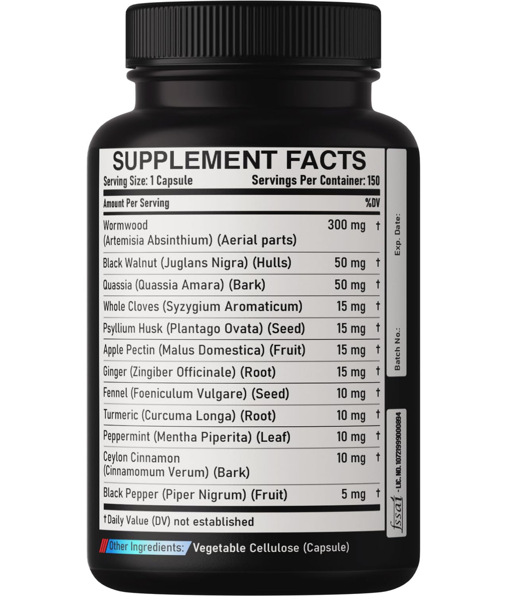 DEDICAD Wormwood Capsules - Digestive, Immune, and Mood Support