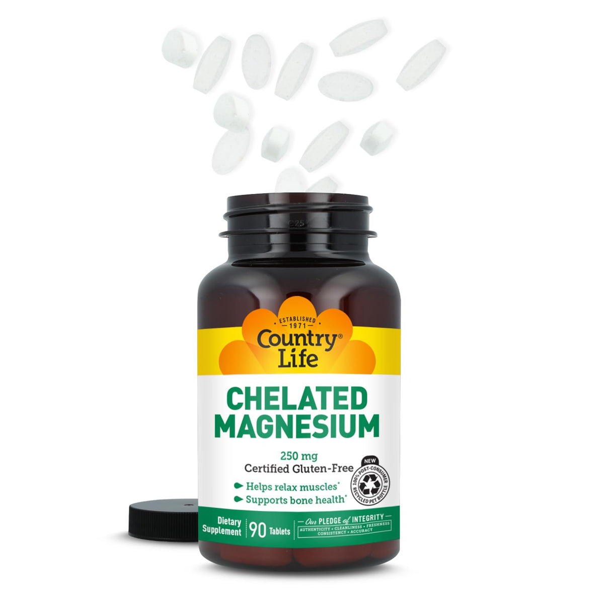 Country Life Chelated Magnesium 250 mg - 90 Tablets - image 8