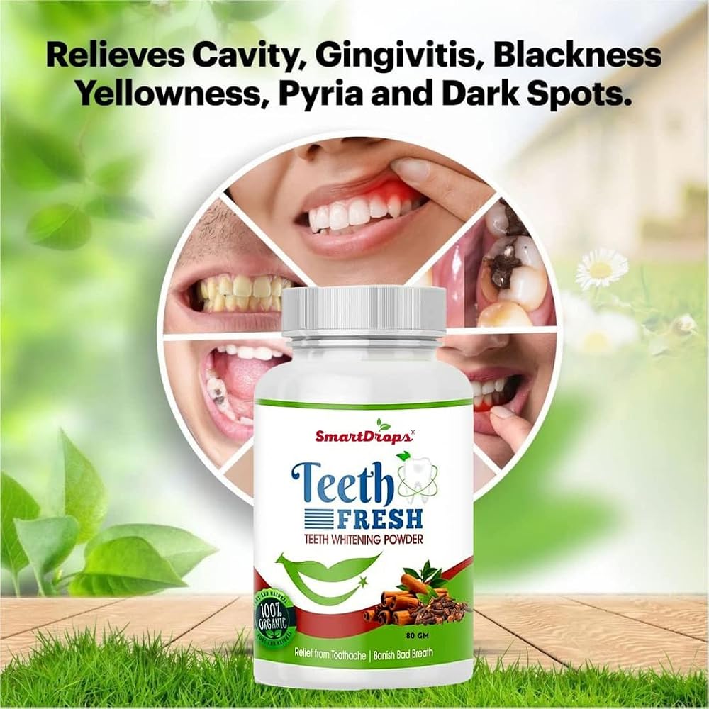 Smartdrops Teeth Whitening Activated Charcoal Powder - 80 gm - image 2