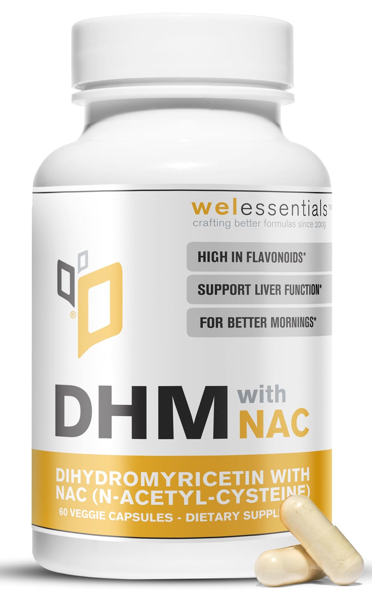 drinkwel DHM with NAC 650mg Liver Support - 60 Capsules