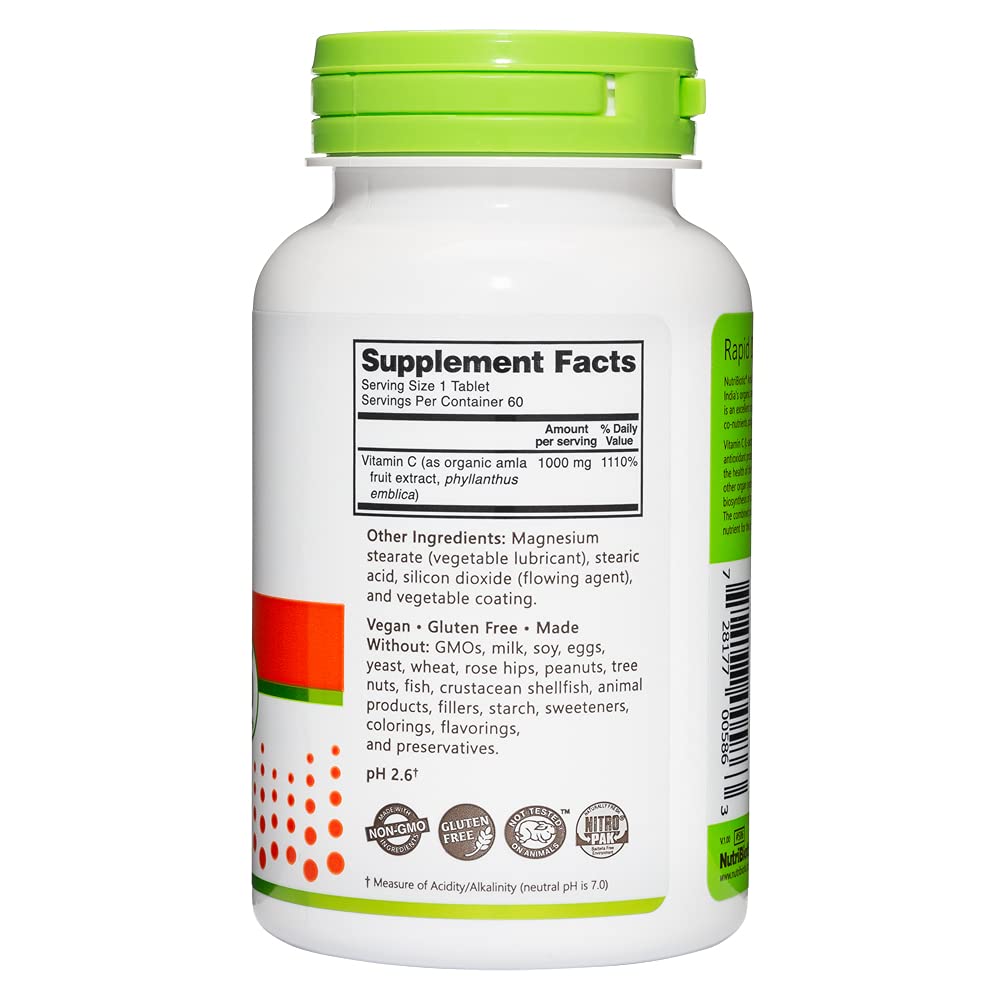 NutriBiotic Amla Vitamin C Antioxidant Support - 60 Tablets - image 3