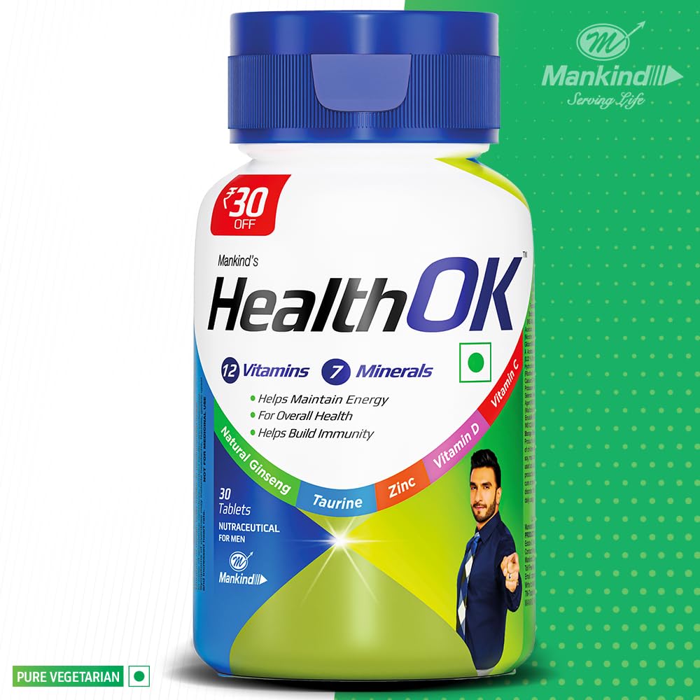 Mankind's Health OK Multivitamin with Ginseng & Taurine - 30 Tablets - image 2