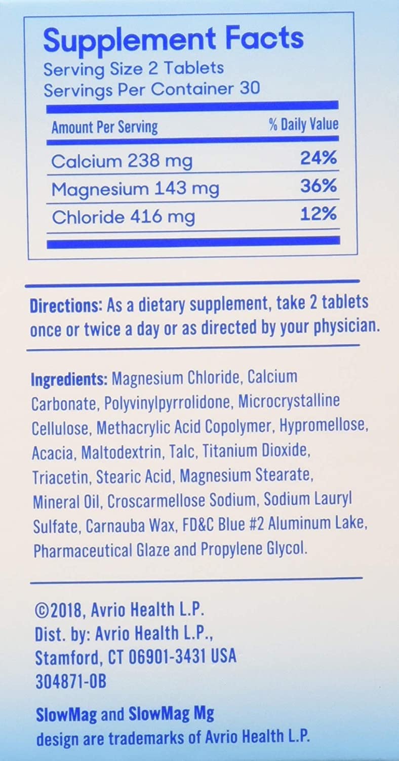 Slow-Mag Magnesium Chloride with Calcium - 120 Tablets - image 4