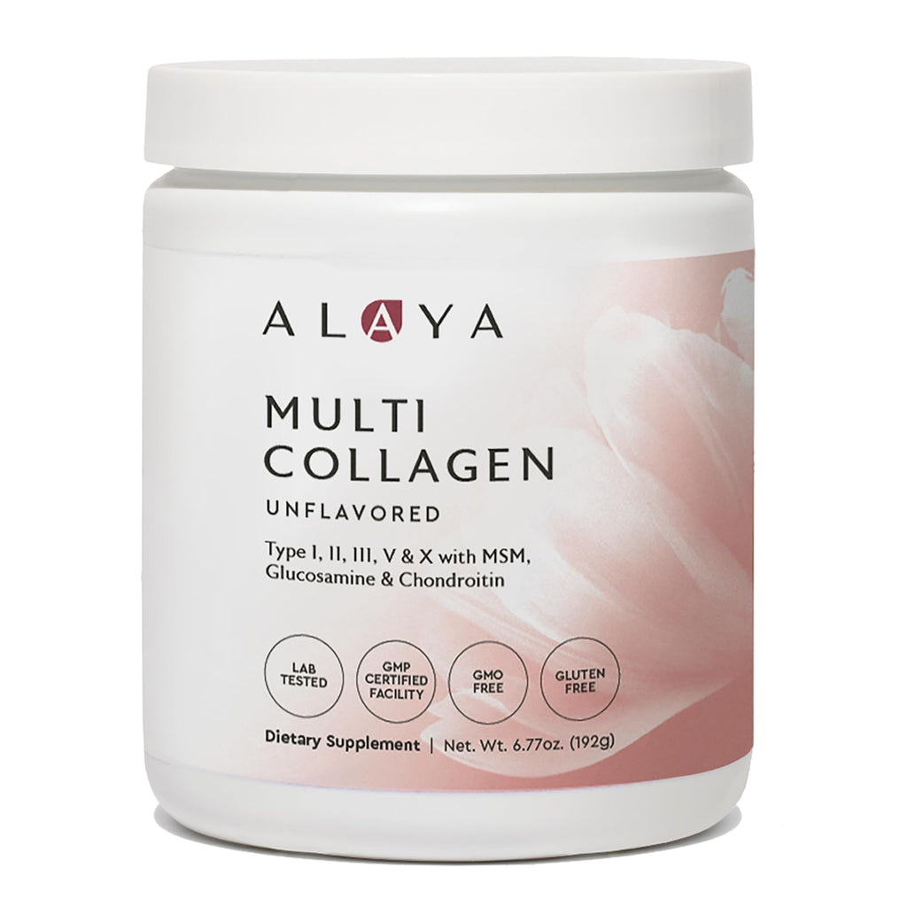 Alaya Naturals Multi Collagen Powder 5 Types with MSM - 20 Servings
