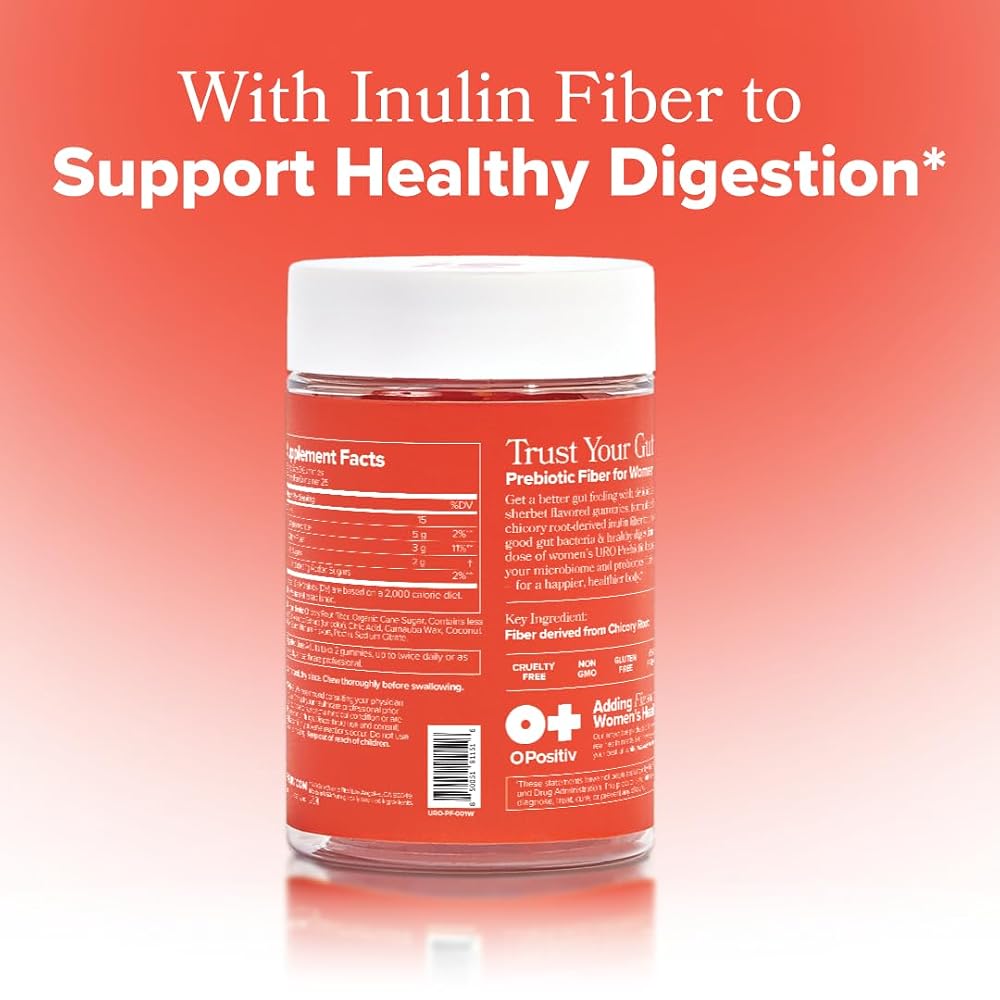 O Positiv URO Fiber Gummies for Gut Health - 60 Count - image 8
