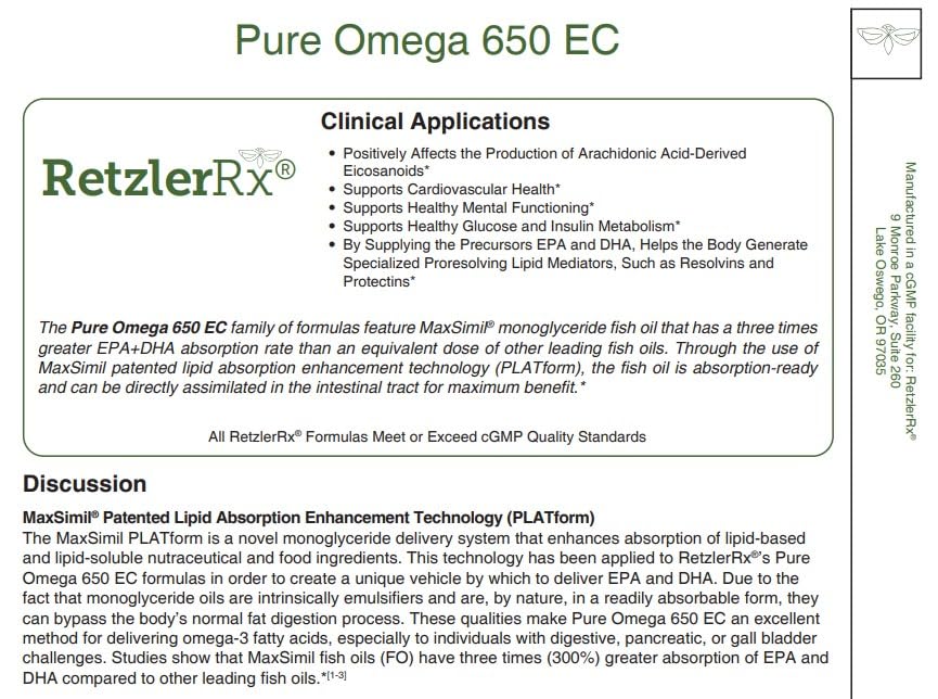 HormoneSynergy Omega 650 EC Fish Oil - 60 Softgels - image 4