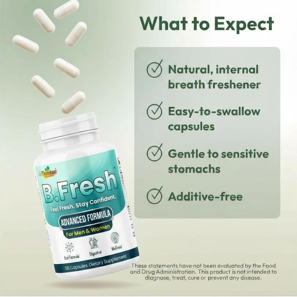 Therefore B. Fresh Breath Freshener Oral Probiotics - 120 Capsules - image 7