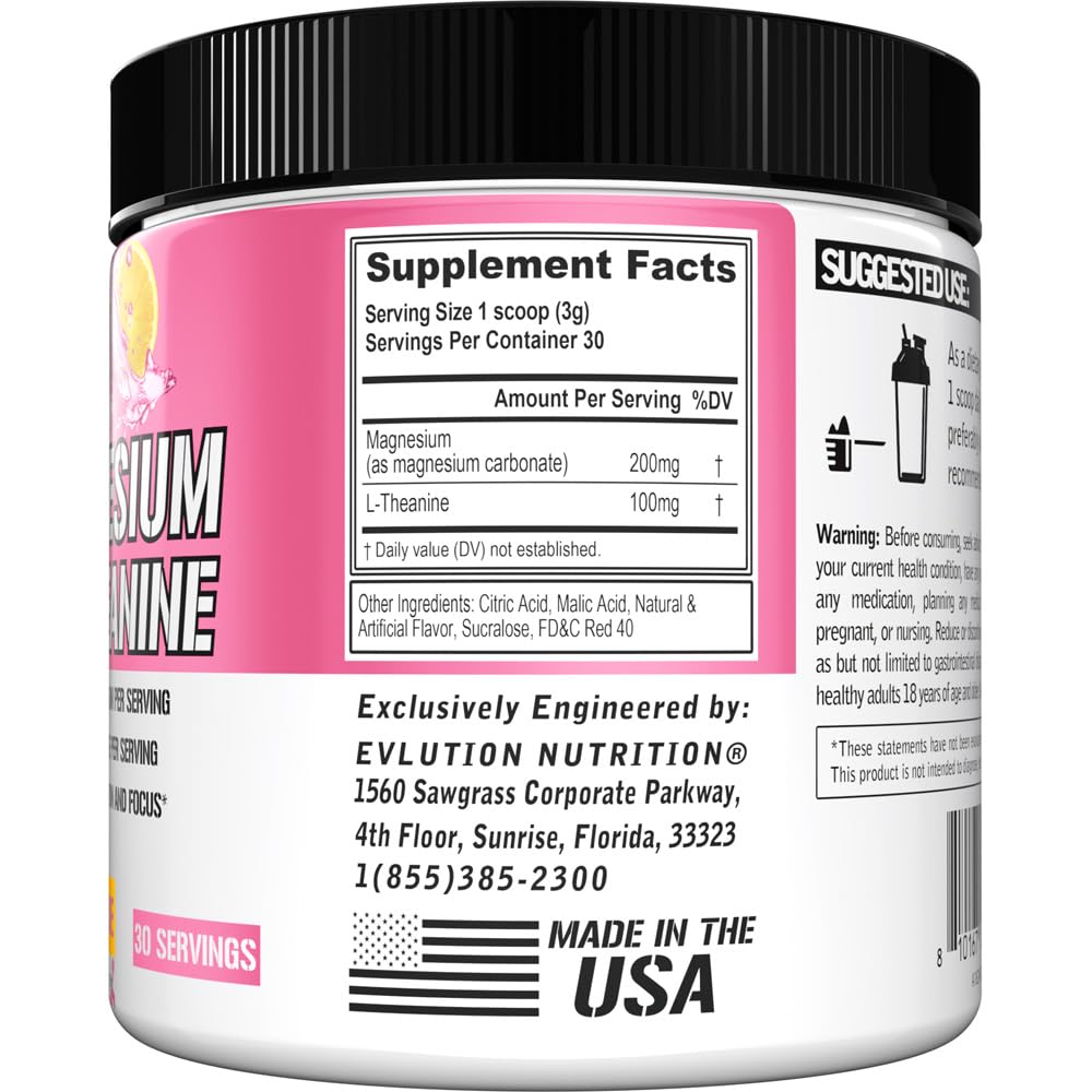 Evlution Magnesium + L-Theanine Powder for Relaxation - 30 Servings - image 2