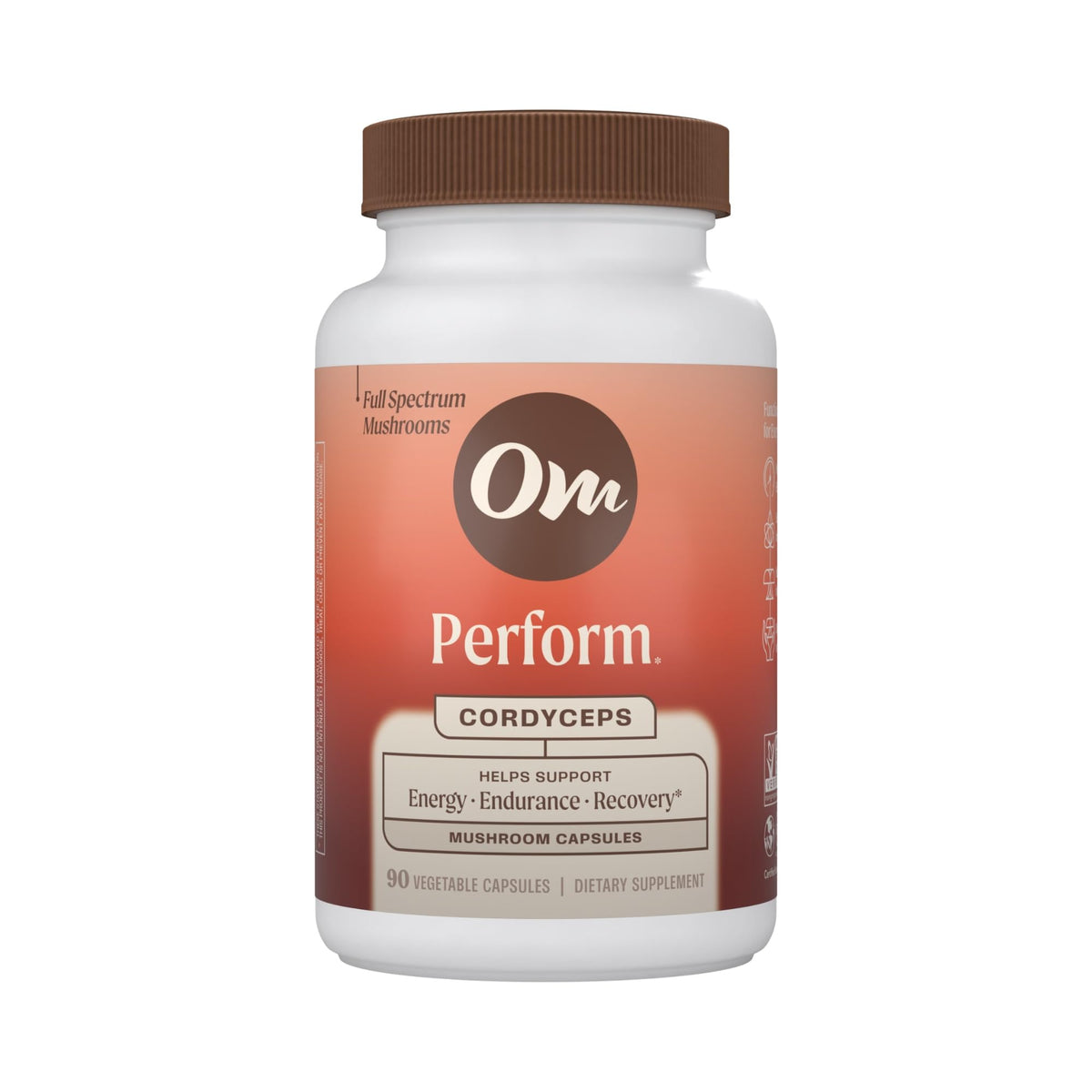 OM MUSHROOM SUPERFOOD Cordyceps Mushroom Capsules for Energy - 90 Capsules