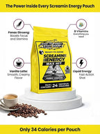 VITAL 4U Screamin Energy Vanilla Latte Energy Shots - 24 Pouches - image 3