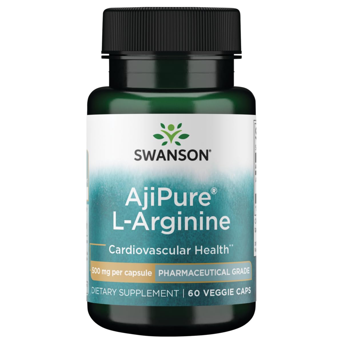 Swanson AjiPure L-Arginine 500 mg - 60 Vegetarian Capsules