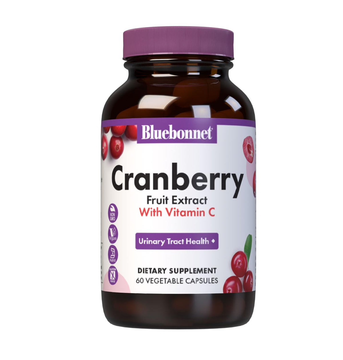 BlueBonnet Cranberry Fruit Extract Urinary Tract Support - 60 Vegetable Capsules